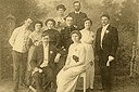 Berezne, 1910 r. Po balu w sferach ziemiaskich. W rodkowym rzdzie druga od lewej Nina Rybczyska, crka.